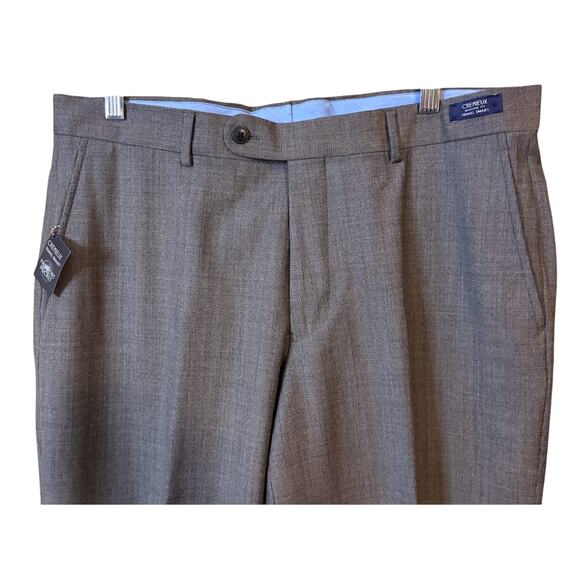 Cremieux Gray Wool Blend Travel Pants 36R Modern Fit NWT - Picture 3 of 10